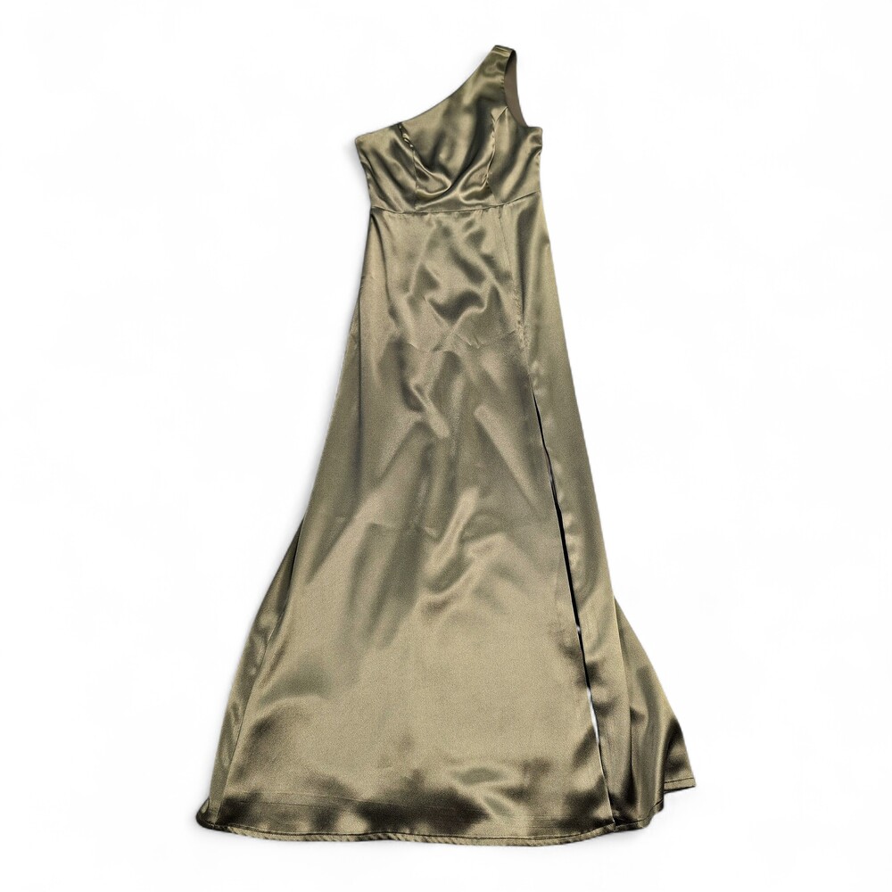 Birdy Grey One-Shoulder Satin Gown Bridesmaid Dress